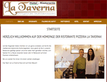Tablet Screenshot of pizzeria-la-taverna.com